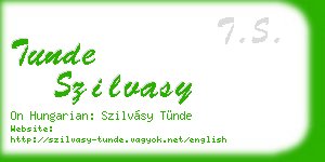 tunde szilvasy business card