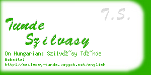 tunde szilvasy business card